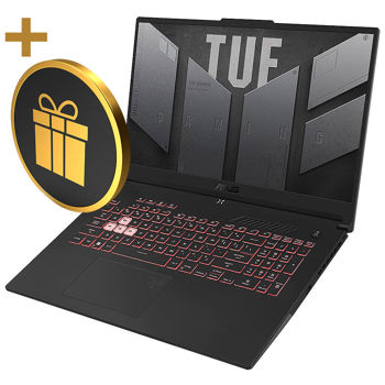 Laptop ASUS TUF Gaming A17 FA707RR, 17.3 Display/AMD Ryzen 7 6800H 3.2-4.7GHz/16GB DDR5/M.2 NVMe 1TB SSD/GeForce RTX3070 8GB GDDR6/WiFi 6 802.11ax/BT5.1/USB Type C/HDMI/Backlit RGB Keyboard/17.3 FHD IPS LED-backlit 144Hz (1920x1080)/NoOS/Gaming FA707RR-HX001