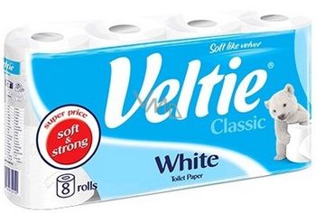 cumpără Veltie Hirtie Igienica ClassicWhite, 8 role 2 straturi în Chișinău 