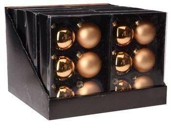 Набор шаров 6X65mm, 3матов, 3глянц, золотых, в коробке 
