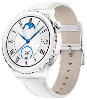 Huawei Watch GT 3 Pro 43mm, White Leather Strap 