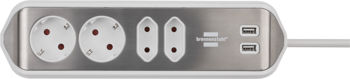купить Удлинитель с 2 розетками с защитными контактами, 2 евророзетки, включая функцию зарядки через USB в Кишинёве 