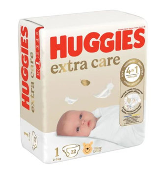 Scutece Huggies Extra Care 1 (2-5 kg), 22 buc. 