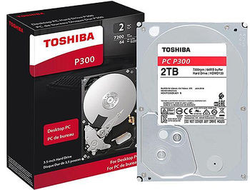 Жесткий диск 3.5" HDD 2TB Toshiba P300 HDWD220UZSVA, 5400rpm, SATA3 6Gb/s, 128MB, HDWD220UZSVA