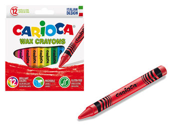 Set de creioane din ceara Carioca Wax 12buc 