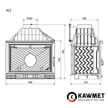 Каминная топка KAWMET W1 Feniks 18 kW 