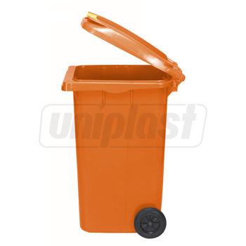купить Бак мусорный 240 л - на колесах (оранжевый)  UNI в Кишинёве 