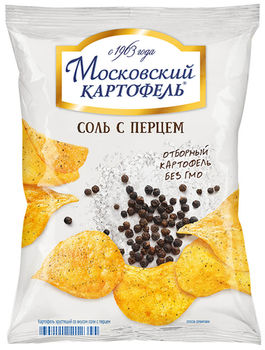 Chips-uri "Moscovskii Kartofeli" Sare si Piper 60g 