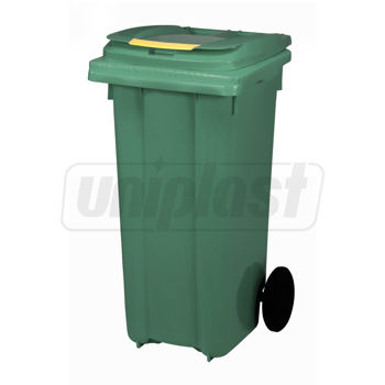 купить Бак мусорный 120 л на колесах (зеленый) UNI в Кишинёве 