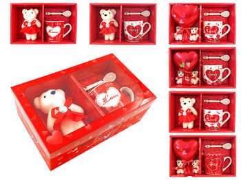 Set cana 210ml cu lingura "Love", jucarie, cutie-cadou 