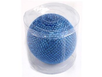 Glob pentru brad 150mm din margele, albastru 