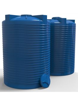 cumpără Rezervor apa 7500 L vertical, oval (albastru) cu stut D. 2" D. 215 cm, H=225 cm în Chișinău 