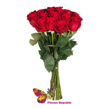 Розы Премиум Красные  90-100 см Пошутчно 