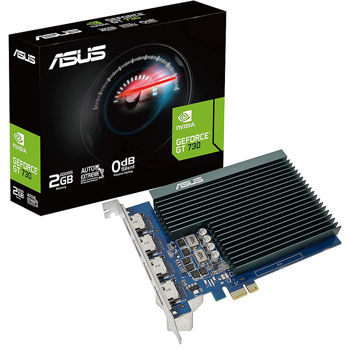 Placa video ASUS GT730-4H-SL-2GD5, GeForce GT730 2GB GDDR5, 64-bit, GPU/Mem clock 927/5010MHz, PCI-Express 2.0, 4 display support, 4 x HDMI 1.4b (placa video/видеокарта)