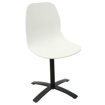 купить Пластиковый стул с алюминиевой основой 490x450x830 мм, белый в Кишинёве 
