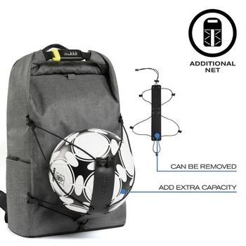 Backpack Bobby Urban Lite, anti-theft, P705.502 for Laptop 15.6" & City Bags, Grey 