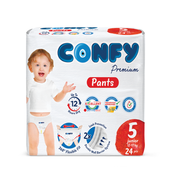 купить Подгузники-трусики детские Confy Premium Pants №5 JUNIOR, 24 шт в Кишинёве 