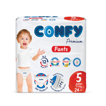 Подгузники-трусики детские Confy Premium Pants №5 JUNIOR, 24 шт 