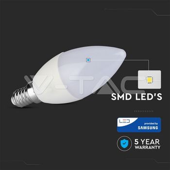 112  Bec led C37 7W E14 4000K Samsung chip 