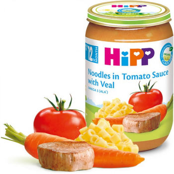 купить Hipp пюре лапша с телятиной в томатном соусе,12+ мес, 220 г в Кишинёве 