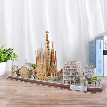 купить CubicFun пазл 3D City Line Barcelona в Кишинёве 