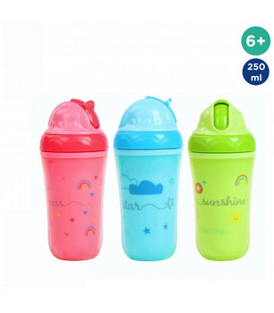 купить "Baby-Nova" Кружка с трубочкой, 300мл, для детей от 6 месяцев, без BPA, 1 шт. (34114) в Кишинёве 