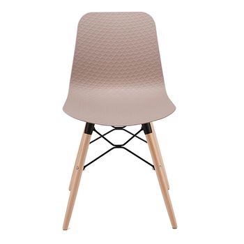 купить Пластиковый стул, деревянные ножки с металлической опорой, 470x450x795 мм, коричневый в Кишинёве 
