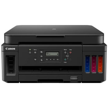 MFD CISS Canon Pixma G6040, Color Printer/Duplex/Scanner/Copier/Network/Wi-Fi, A4, Print 4800x1200dpi_2pl, Scan 1200x2400dpi, ESAT 13/6.8 ipm, LCD display 6.2cm, Tray 350 sheet, 4 ink tanks:(3*GI-40PGBK/,GI-40C,GI-40M,GI-40Y)18k on b/w; 7,7k color;