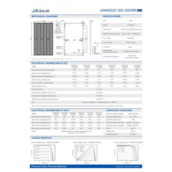 Монокристаллическая панель JA Solar JAM60S20-385MR Black Series 