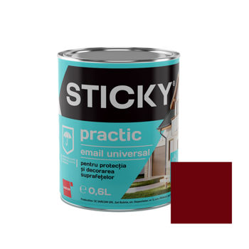 STICKY PRACTIC Эмаль Алкидная Красно Коричневая 0,6 л 
