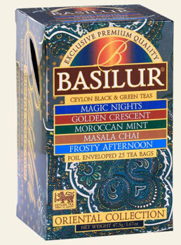 Чай черный и зеленый в ассортименте Basilur Oriental Collection ASSORTED, Foil Env (5*1.5г, 20*2г) 