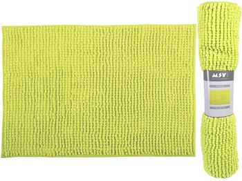 Covoras pentru baie 60X90cm MSV Chenille verde, microfibra 