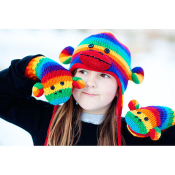 купить Шапка детская Knitwits Stripe Sock Monkey Pilot Hat, АK1709 в Кишинёве 