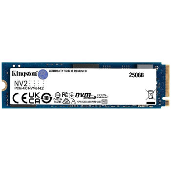 250GB SSD M.2 Type 2280 PCIe 4.0 x4 NVMe Kingston NV2 SNV2S/250G, Read 3000MB/s, Write 1300MB/s
