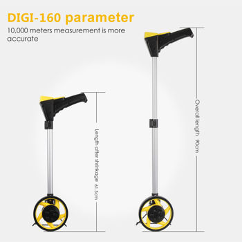 cumpără Roată de măsurare a distanței 0-99999,9 m/ft, mâner telescopic, afișaj digital, săgeată pentru punctul de pornire NF-DIGI160 în Chișinău 