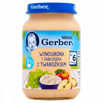 cumpără Gerber piure de struguri și mere cu brânză 6+ luni, 190 g în Chișinău 