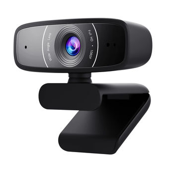 Веб-камера ASUS Webcam C3, FullHD 1920x1080 Video 30 fps, 2 built-in Microphones, 90° tilt-adjustable clip and 360° rotation, USB 2.0 (camera web/веб-камера)
