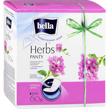 Ежедневные прокладки Bella Herbs Deo Fresh Вербена, 60 шт. 