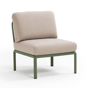 Кресло модуль центральный с подушками Nardi KOMODO ELEMENTO CENTRALE AGAVE-canvas Sunbrella 40373.16.141