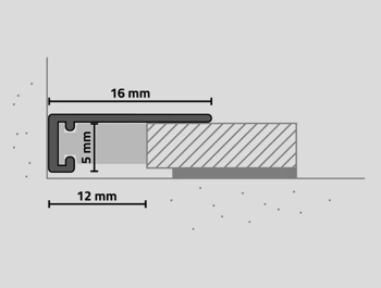 Profilul de plinta AL16X5 16Х5Х2000ММ Titan C31 