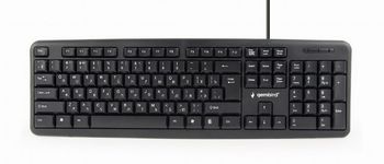Keyboard Gembird KB-U-103-RU, Standard, Full size, Silent, Black, USB 