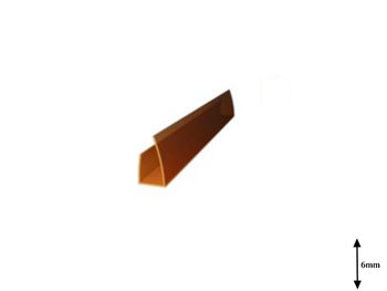 Profil U 6 mm lateral 2.1 m Bronz 