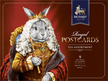 Richard "ROYAL POSTCARDS TEA ASSORTMENT" assorti 9 pac 