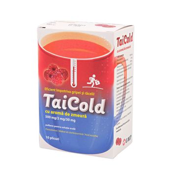 cumpără TaiCold zmeura 500mg/2mg/30mg pulb./sol. orala N10 în Chișinău 