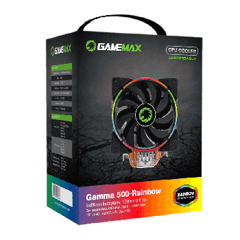 AC Gamemax "Gamma 500-Rainbow" (26.3dBA, 1000-1800RPM, 51.18CFM, 120mm, RGB, 5x6mm, 187W, 600g.) 