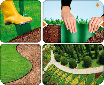 купить Бордюр садовый газонный 10 см x 9 м рефленый (коричневый)  CELLFAST в Кишинёве 