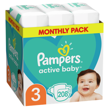 cumpără Scutece Pampers Active Baby Midi Box 3 (6-10 kg), 208 buc. în Chișinău 