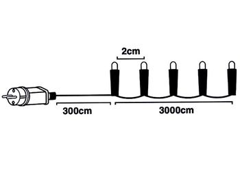 Luminite de Craciun "Ramura" 1500LED multicol, 30m, 8reg 