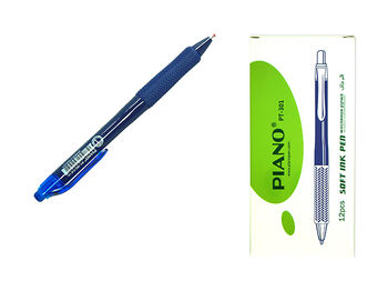Ручка гелевая PT-301 soft ink,0.7mm, синяя 