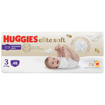 Scutece-chiloţel Huggies Elite Soft Mega 3 (6-11 kg), 48 buc 