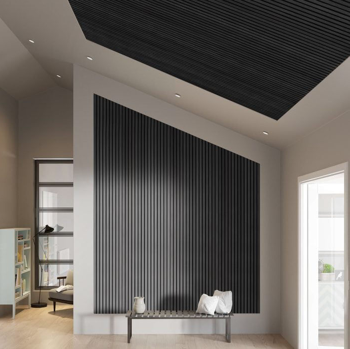 Riflaj decorativ din lemn Akupanel Black Ash 